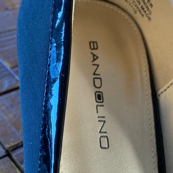 50% OFF! Patent Leather Satin Bandolino Wedge - Picture 5 of 7